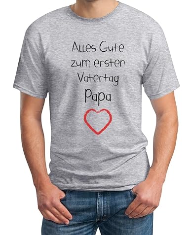 Shirtgeil Super Süßes Vater-Geschenk - Alles Gute Zum Ersten Vatertag Papa T-Shirt