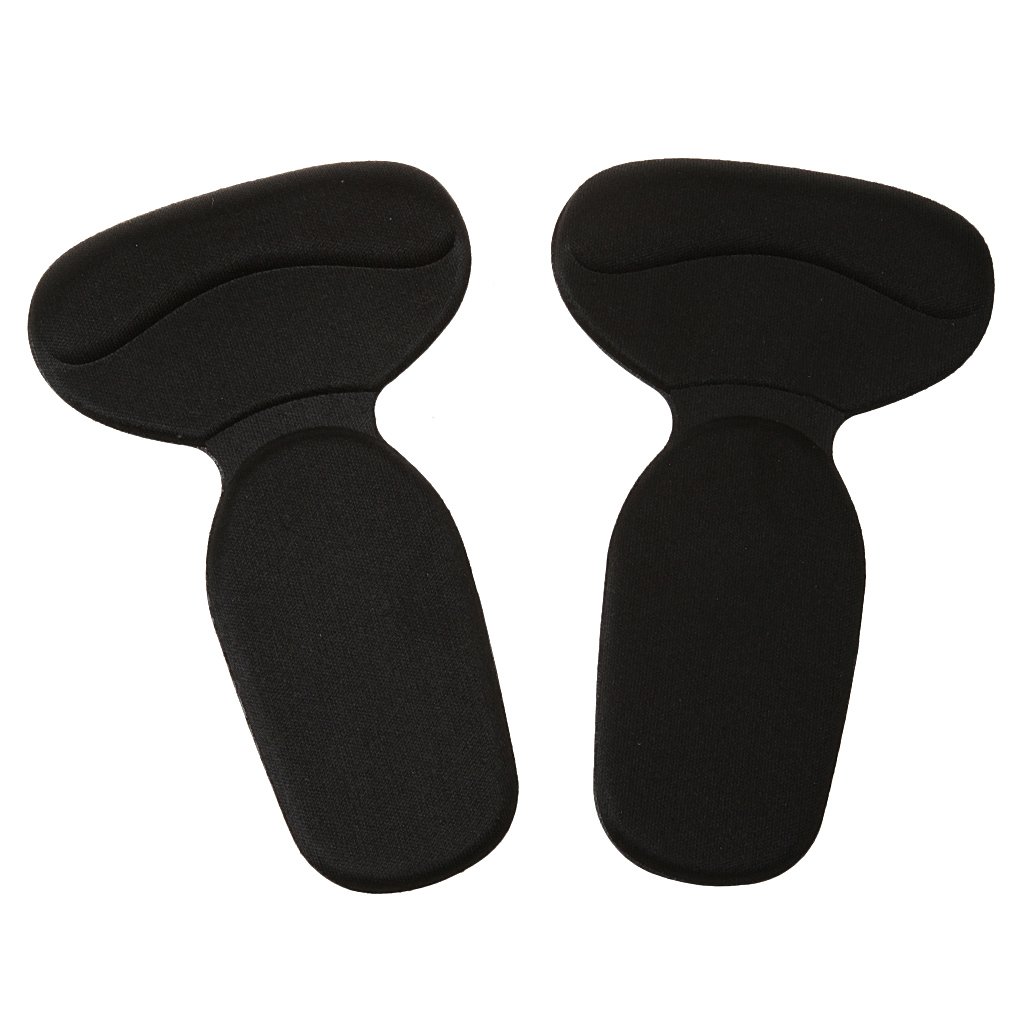 magideal durable t-shape heel cushion high heel shoes insole pads black