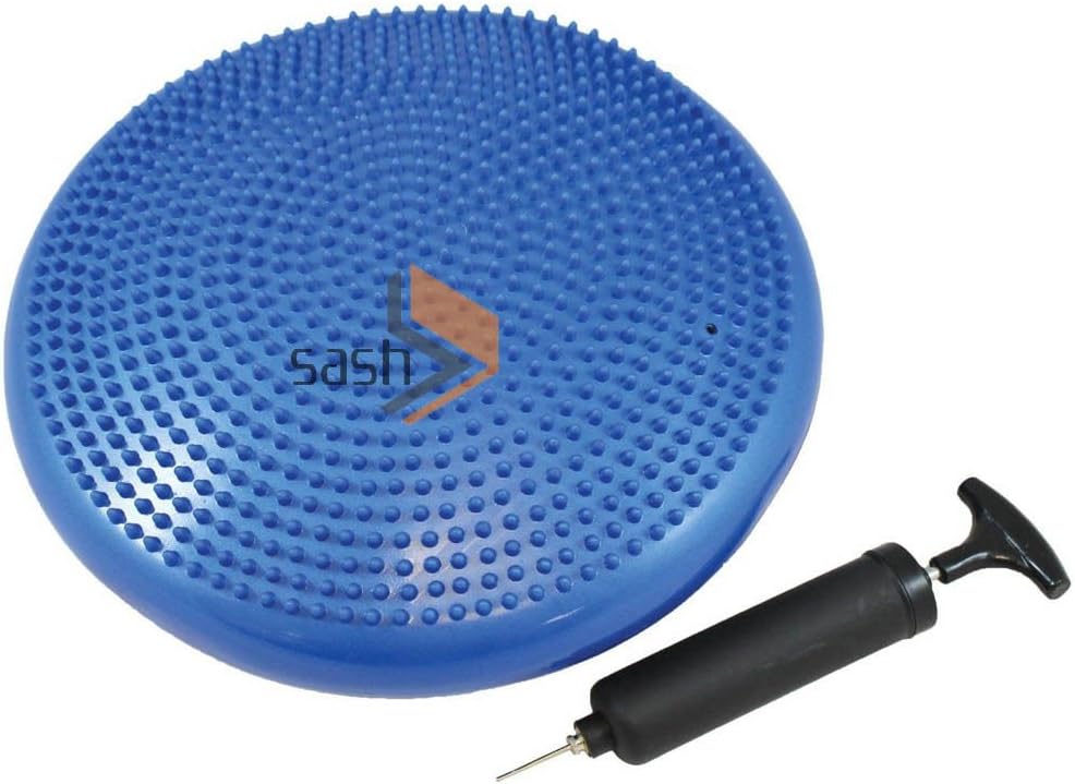Structure Fitness STABILITY DISC BALANCE PAD WOBBLE AIR CUSHION ANKLE KNEE YOGA BOARD WITH PUMP COMES WITH PUMP (BLUE)