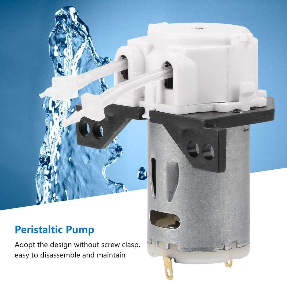 DC 12 V/24 V Peristaltic Dosing Pump for DIY Peristaltic Tube Head for Chemical Analysis for Aquarium Laboratory (White12V 1 x 3) - Image 3