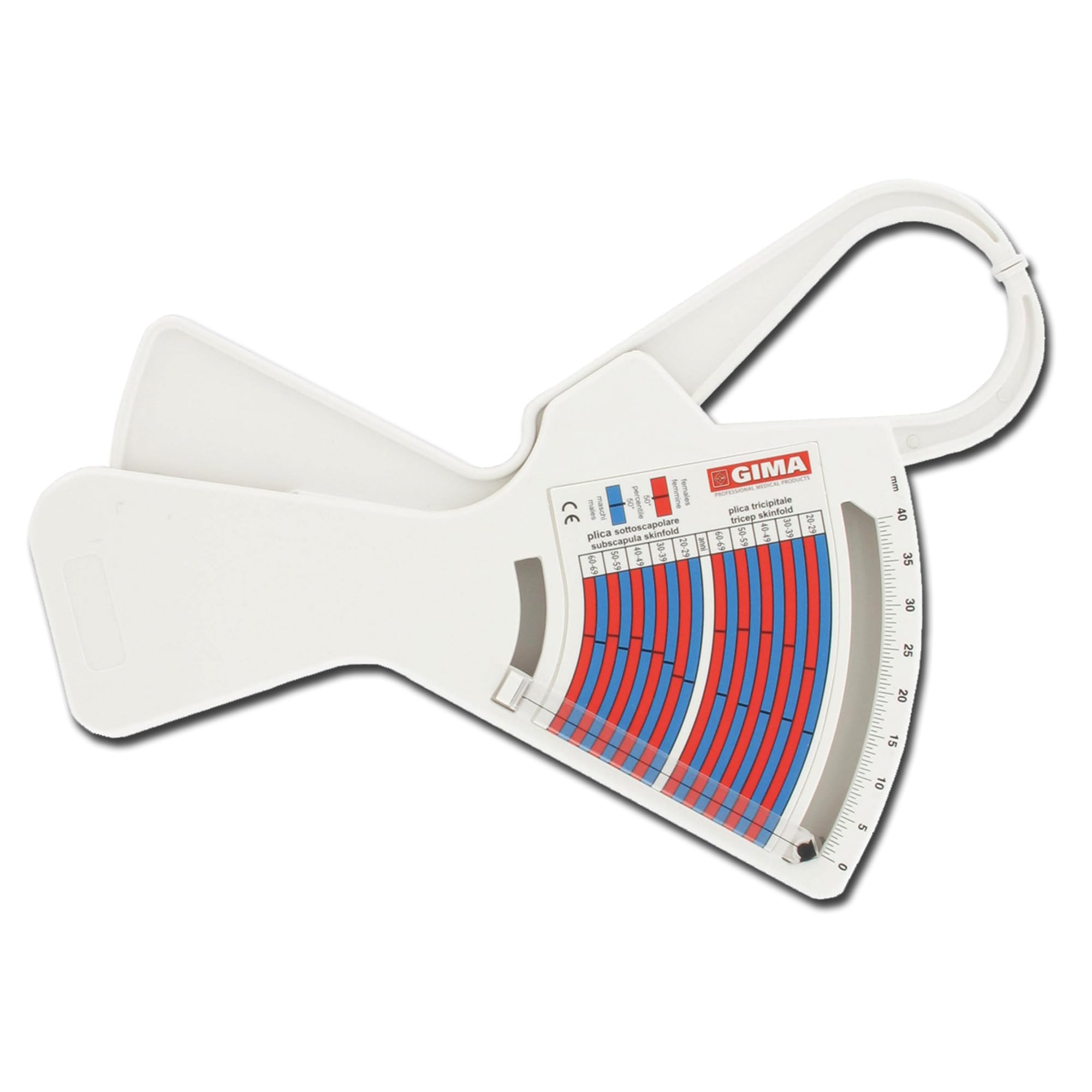 Fat 1 GIMA skinfold calliper, body fat meter, medical device certified