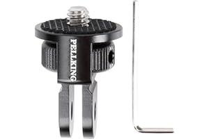 PellKing 1/4" Adapter Screw Head Camera Mount, CNC Aluminum Alloy Tripod Conversion Adapter for Insta360 One X4 X3 X2 X/DJI Pocket 2/GoPro Camera Accessories