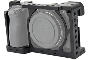 NICEYRIG Camera Cage for Sony A6300 A6400 A6100 A6000 with 1/4 Thread and Cold Shoe - 083