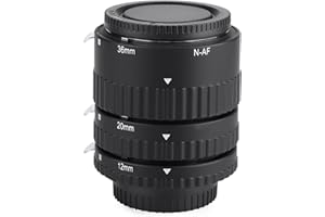 Auto-Focus Macro Extension Tube Set,12mm&20mm&36mm Auto Focus Macro Extension Tube Adapter Ring for F Mount DSLR Cameras,for 