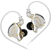 KZ ZS10 Pro IEM Headphone,KZ in Ear Monitor Earbuds, Stereo Sound Earbuds | 4BA 1DD Wired Earphone Multi Driver in Ear Earphone,Wired Gaming Earphone,on Stage Monitor for Singer Guitarist (Gold,No Mic)