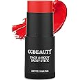 CCBeauty Red Face Body Paint Stick Makeup, Creamy Blendable Red Eye Black, Grease Foundation Painting Kit, Hypoallergenic for Clown Halloween SFX Special Effects Cosplay Costume Parties