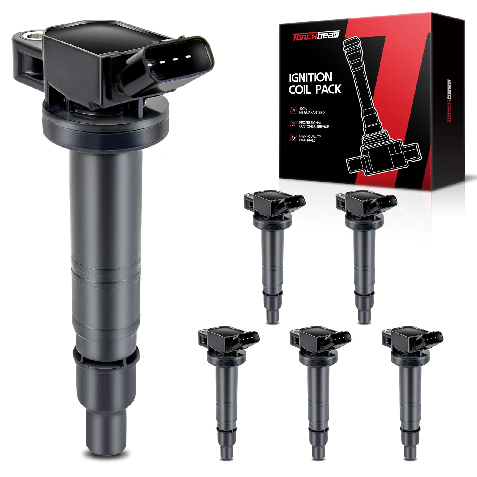 Torchbeam 6 Packs Ignition Coil UF495 Fit for Camry