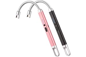 MEIRUBY 2 Pack Electric Candle Lighter, Birthday Christmas Stocking Stuffers Gifts for Women Mom Men Wife Sister, USB Arc Rechargeable Windproof Long Lighter for Candle BBQ Housewarming Gift Idals