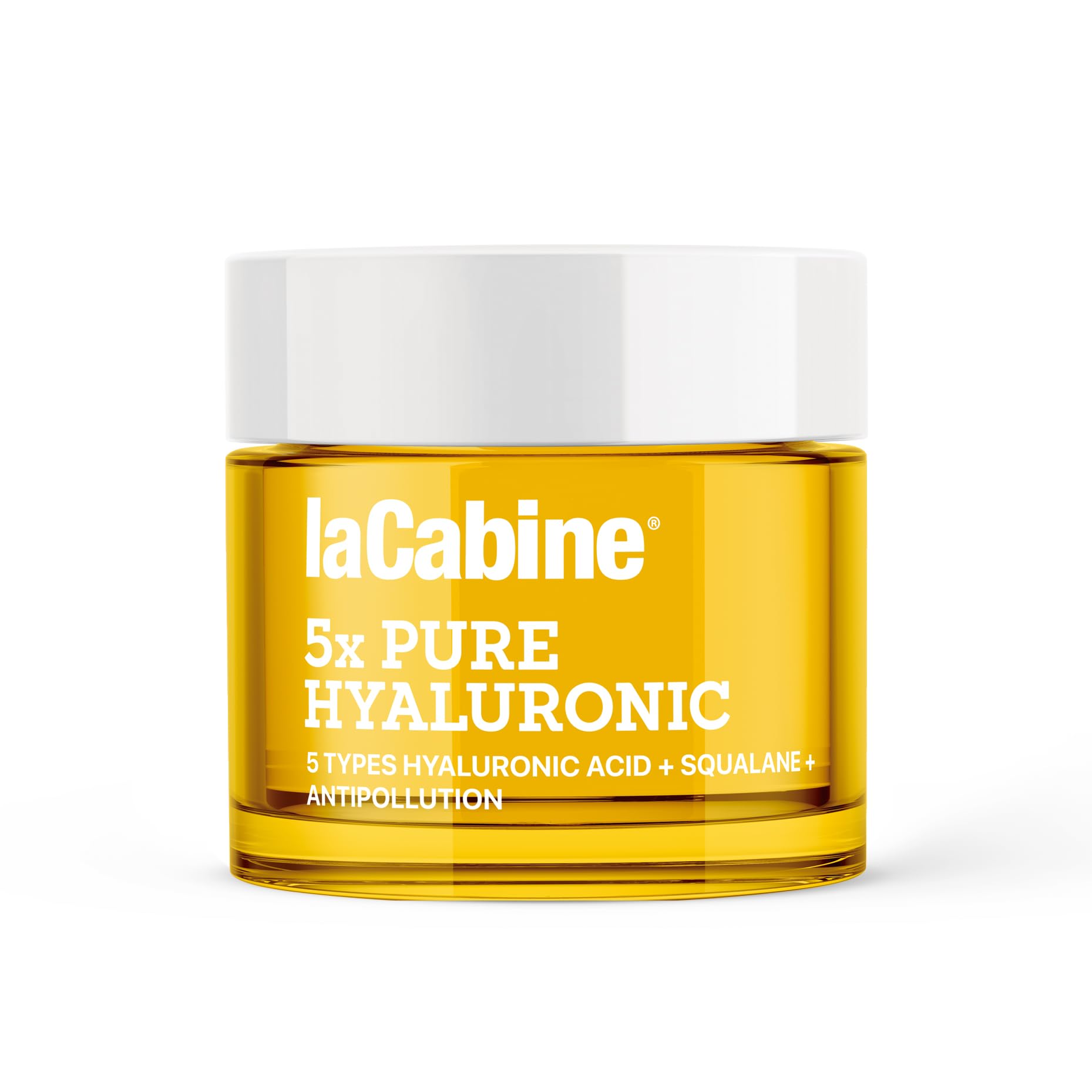 laCabine 5x Pure Hyaluronic Cream 50ml– Moisturising & Plumping Face Cream with 5 Types of Hyaluronic Acid, Ceramides, Anti-Wrinkle, Elasticity Boost, Lightweight Texture, Deep Hydration