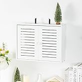 Hooyage Wifi Storage Box Wall Mount Router Shelf Wooden Wifi Router Box Hider Wall Mount Router Storage Box for Modem Cable