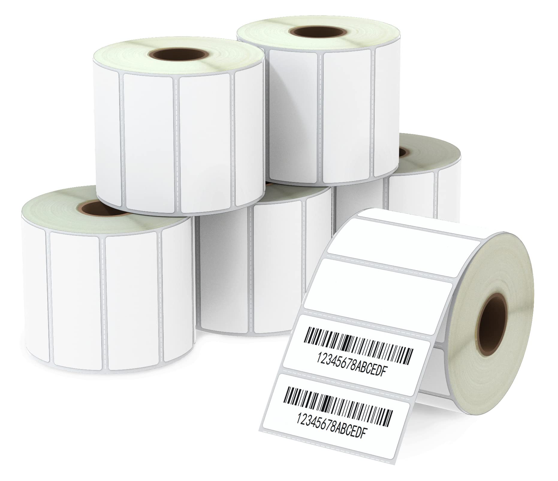 BETCKEY - 67mm x 25mm(2.625 in x 1 in) File Folder & Address Thermal Labels, 12000 Perforated Labels, 6 Rolls