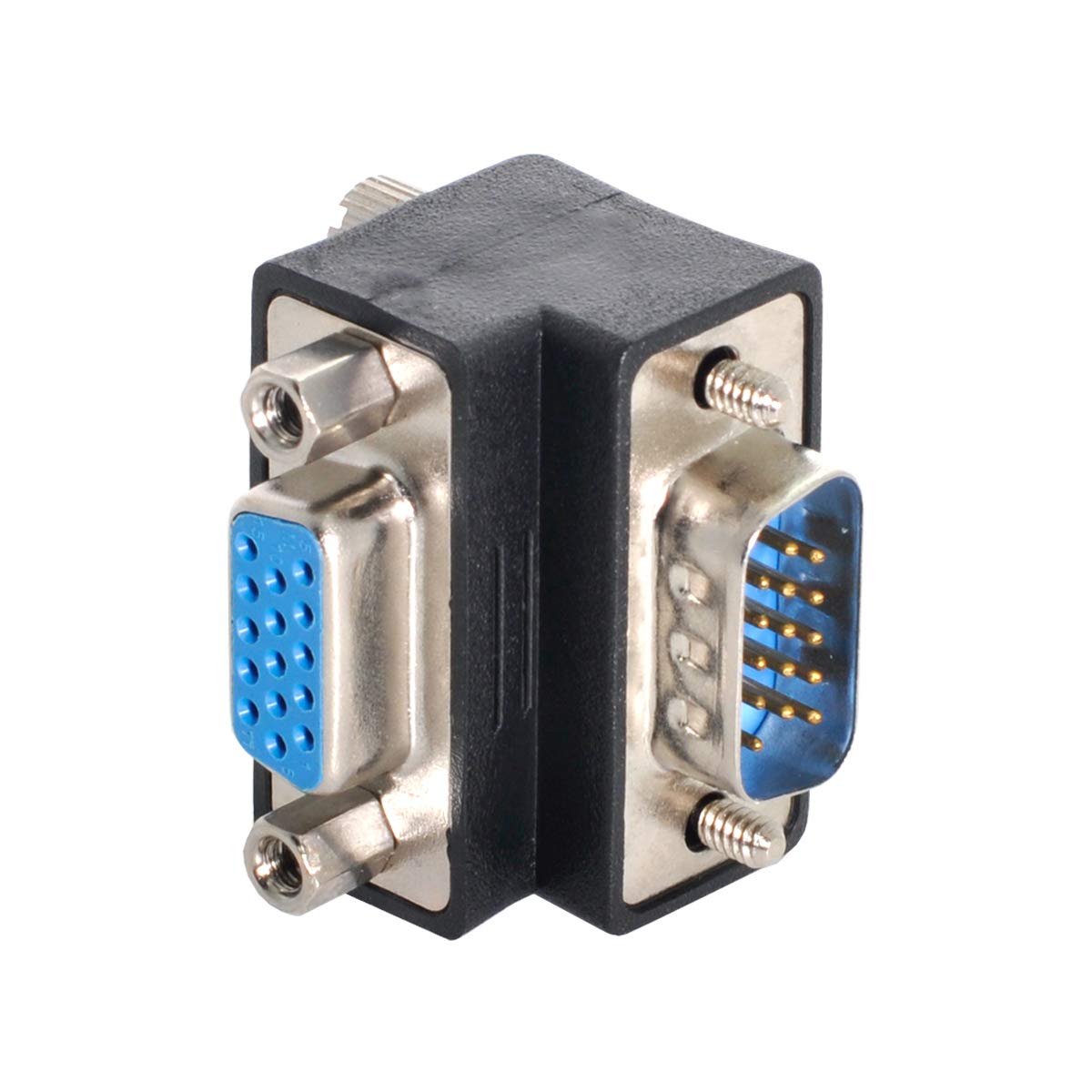 CY Adapter 90 Degree Down Angled VGA SVGA Male To Female Extension Adapter for Monitor Projector