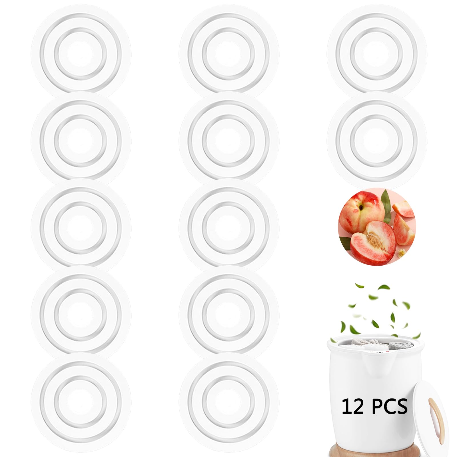 View 1 of 12 Pack Towel Warmer Fragrance Disc Fresh Fragrance Scented Pads Replacement Fragrance Disc for Towel Warmer Bucket (Peach Flavor)
