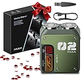 PAXA Mini Electric Shaver for Men,9000Rpm Electric Razor for Men,Magnetic Dual-Head Rotary Pocket Shaver IPX7 Waterproof Wet & Dry for Shaving Face,USB-C Rechargeable for Home,Car,Travel(Green)