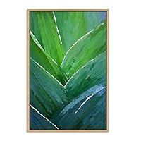 SIGNWIN Framed Canvas Wall Art Tropical Succulent Plant Canvas Prints Home Artwork Decoration for Living Room,Bedroom - 16