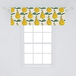 Ambesonne Fruit Window Valance, Expressionist Style