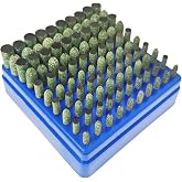 Luo ke 100Pcs 1/8" Shank Abrasive Particles &amp; Rubber Rotary Polishing Bits | 1/8 Inch Mandrel Silicone Rubber Polishing Kits for Jewelry, Molds, Metal, Aluminum, Artworks, Surface Cleaning for Dremel
