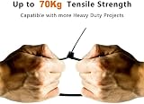 JQKX Cable Ties Black 300mm 7.6mm 70kg UL PA66 100pcs UV Resistant Heavy Duty view 2