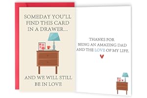 Zyulin Romantic Fathers Day Gift for Husband Boyfriend, Funny Anniversary Card for Men Him, Birthday Gifts from Wife, Double-Sided Design