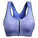 NINE BULL Women Seamless Wireless Activewear High Impact Support Sport Bras for Gym and Yoga Blue X-Large