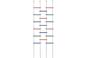 NBLOVE Wooden Climbing Rope Ladder for Kids: 6 - Foot - Long, 14 - inch - Wide, Sturdy, Durable, for Indoor/Outdoor Use, Good for Health, a Fantastic Gift (Three Multicolored Sets)