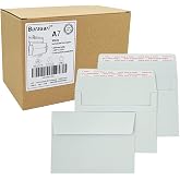 Burasari A7 Invitation Envelopes (200 PCS) - 5.25x7.25 in Windowless Design, 120GSM White Paper, Printable Quick Self-Seal for Greeting Cards, Photos, Invoices