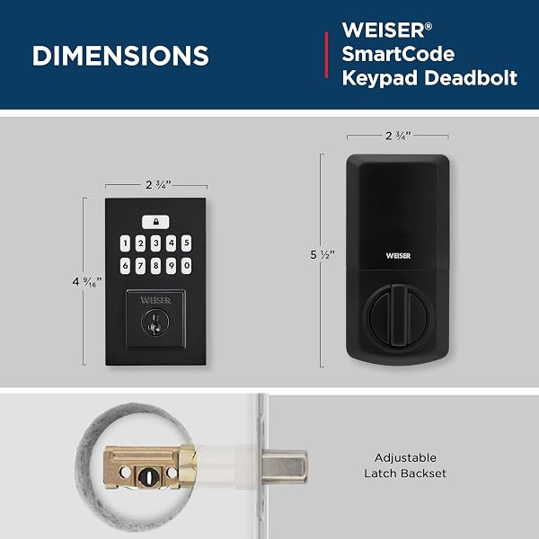 SMARTCODE ELECTRONIC KEYPAD DEADBOLT – MATTE BLACK