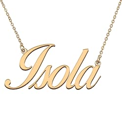HUAN XUN Customized Custom Simple Any Name Necklace