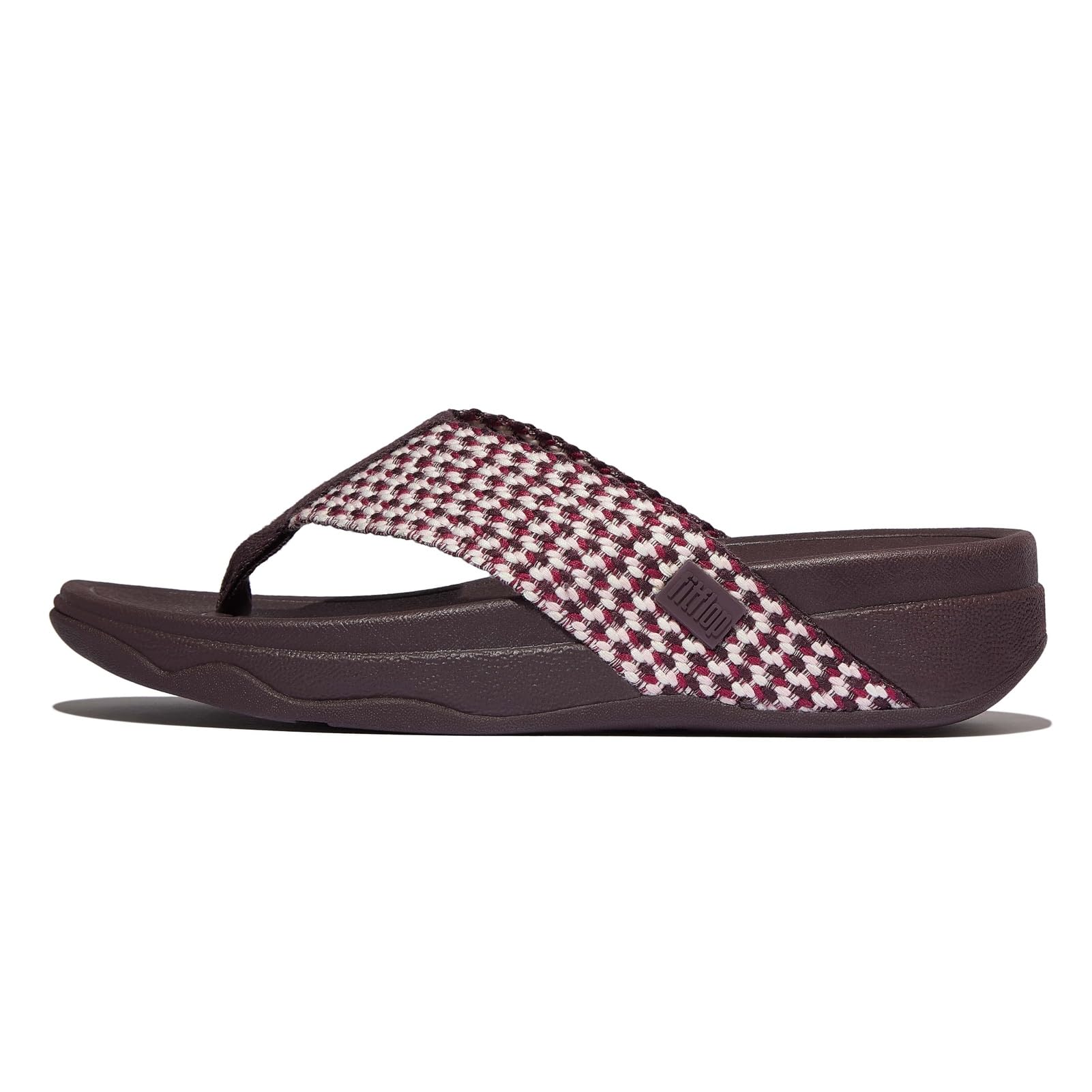 FitFlop Surfa Multi-Tone Webbing Toe-Post Sandals, Color: Plumberry (HH3-C88) Image