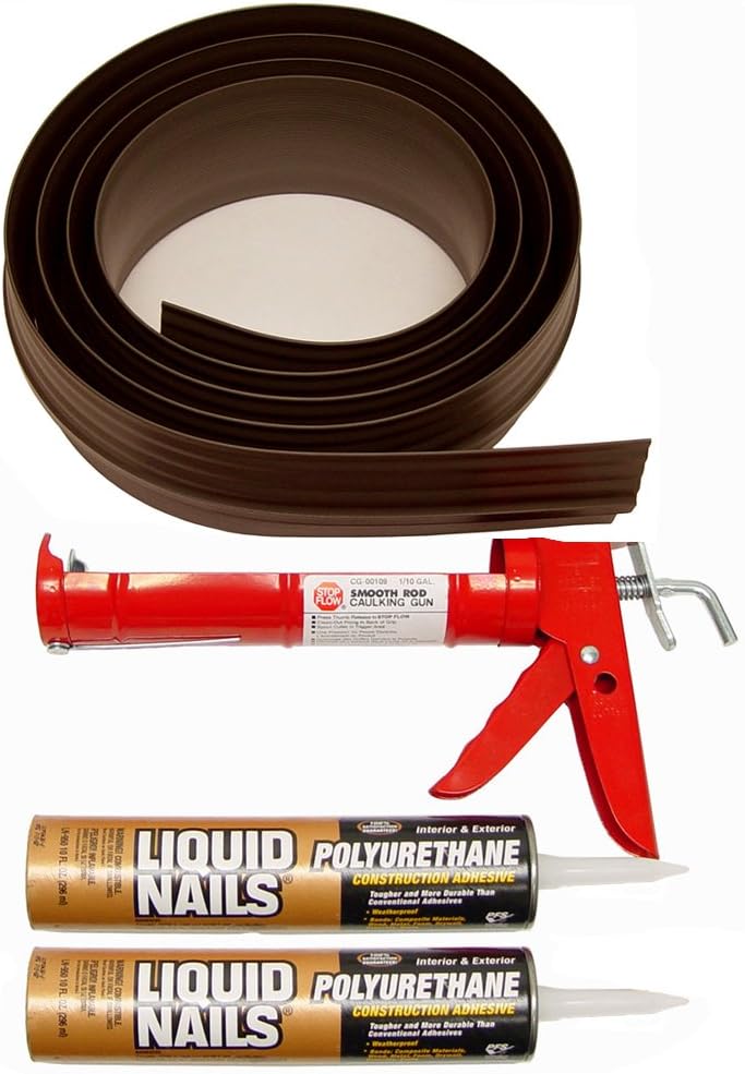 Tsunami Seal 52016 Lifetime Garage Door Threshold Seal Kit - 16' 6", Brown (Various Sizes Available)