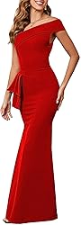 Red Formal Dresses for Women Sexy Bodycon One Off