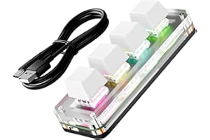 4 Button Macropad Programmable Small Keyboards for Efficiency Wide Compatibility and Portable Design Customizable Macropad