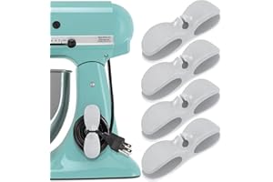 IBERDE Cord Organizer for Kitchen Appliances, 6 Pack Adhesive Cord Holder, Kitchen Appliances Cord Keeper, Cord Holder, Cord Wrapper for Home, Mixer, Blender, Coffee Maker, Air Fryer (Gray)…