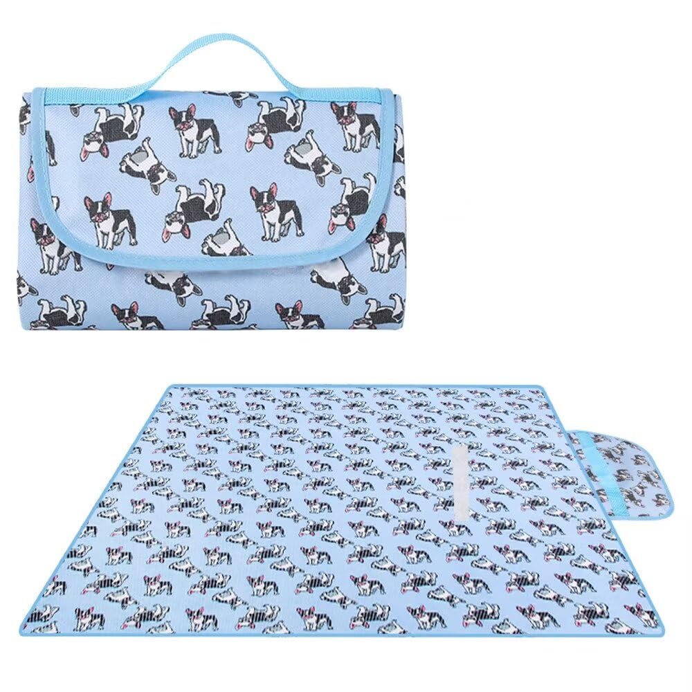 BWGHBH Picnic Blanket With Waterproof Backing Beach Mat 200x200cm Large Sandproof Outdoor Camp Rug With Carrying Handle for Camping,Park,Garden,Beach,Hiking,Outdoors Dog
