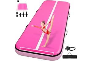 EGGORY Tumble Track, Inflatable Tumbling Mat,Tumble Track Mats for Gymnastics, and Tumble Track with 8 Inches Thickness for Home, Training, Cheerleading, Yoga, Water with Pump