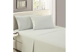 Mellanni Twin XL Size Flat Sheet - Iconic Collection Bedding Sheets - Hotel Luxury, Extra Soft, Cooling Sheet- Wrinkle, Fade, Stain Resistant - 1 Flat Sheet Only (Twin XL, Spa Mint)
