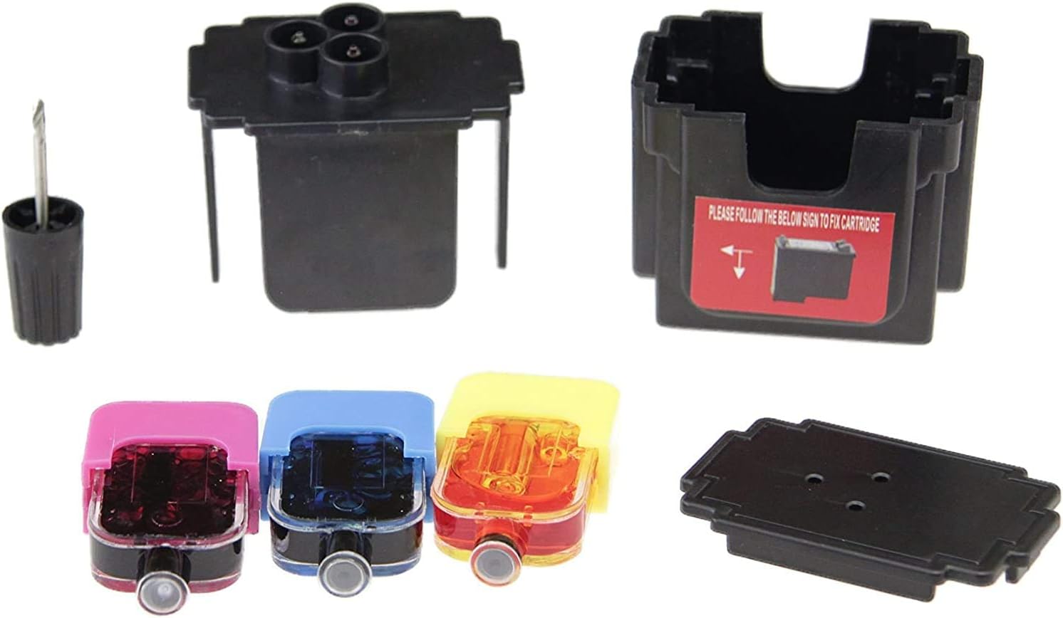 Refill24 Easy Refill Kit for HP 305, 305 XL Black and Color, Ink