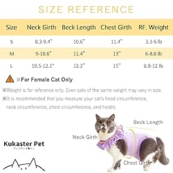 Cat Recovery Suit for Abdominal Wounds and Skin