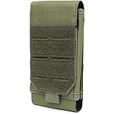 Universal Tactical Molle Mobile Phone Holster Belt Smartphone Strap Pack Utility Military Small Pouch Mini Waist Bag for iPhone 12ProMax/12Pro/12/11ProMax/11/X/8P/8/7P/7/6 5.5" Phone