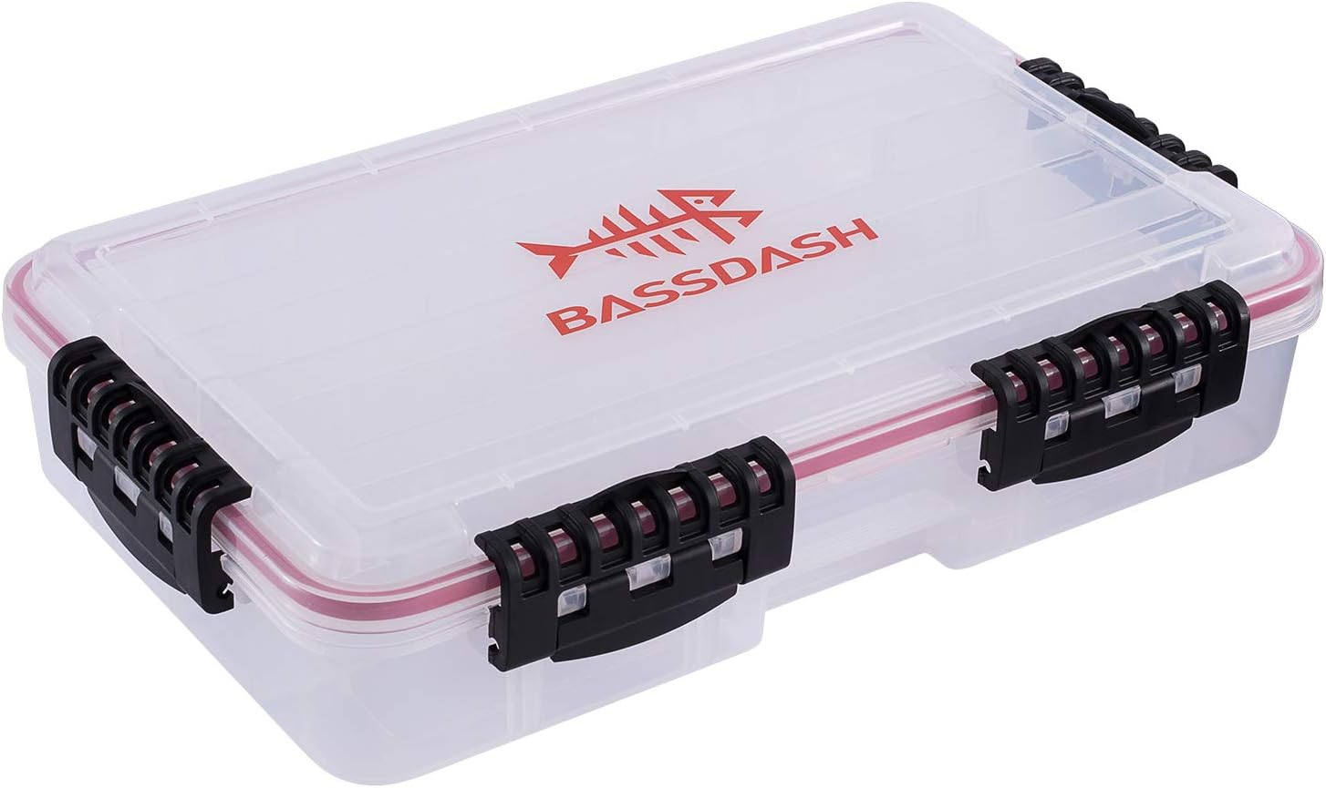 Bassdash 3600 3670 3700 Tackle Storage Waterproof Utility Tackle Boxes Fishing Lure Tray with Adjustable dividers: Sports & Outdoors
