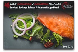 Premium Quality Wild Canadian Pacific Smoked Sockeye Salmon Fillet Gift