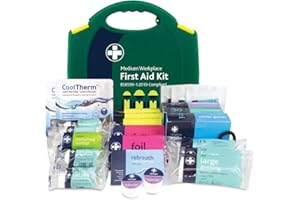 Reliance Medical Large Workplace First Aid Kit (for Ref 348) with Medical Essencials Like Bandages, Dressings, Plasters, Cleaning Wipes, Face Shields, Foil Blanket, Shears and Gloves