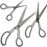 Westcott Easy Grip Scissors Set of 3 Grey Durable Stainless Steel Blades view 3