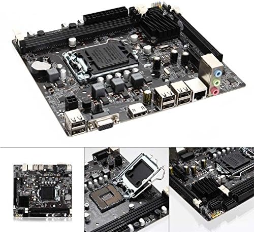 Abboard 1155 DDR3 Computer Motherboard PCIE Micro ATX Board for Intel H61 Socket LGA Support Core i7