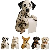 Toilet Paper Roll Holder, Dog Bathroom Toilet Paper Holder | Resin Roll Dispenser Storage Stand Cute Decor, Home Decorations for Hotel Kitchen Storage and Organization (E)