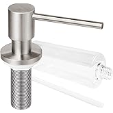 EADOT Deck Mounted Brass Kitchen Sink Soap Dispenser or Lotion Dispenser with 17OZ Above The Sink Refillable Bottle(Brushed Nickel)