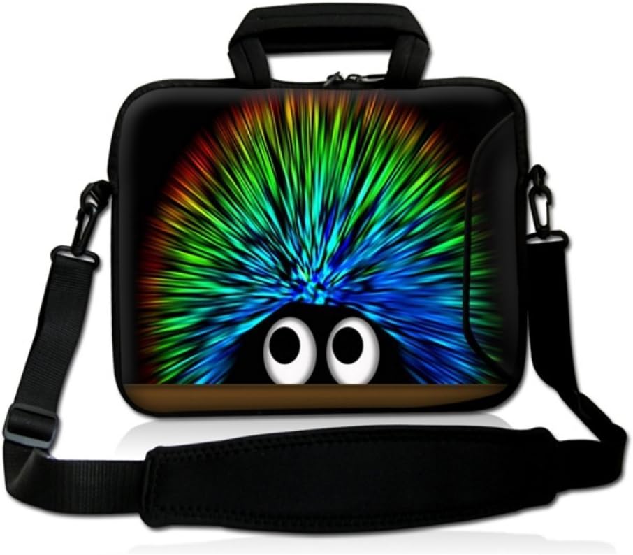 LSS 13.3 inch Laptop Sleeve Bag Notebook with Extra Side Pocket, Soft Carrying Handle & Removable Shoulder Strap for 12" 12.1" 13" 13.3" Apple MacBook Air, GW, Acer, Aspire Asus, Dell, HP, Sony, Toshiba, Samsung - Hedgehog