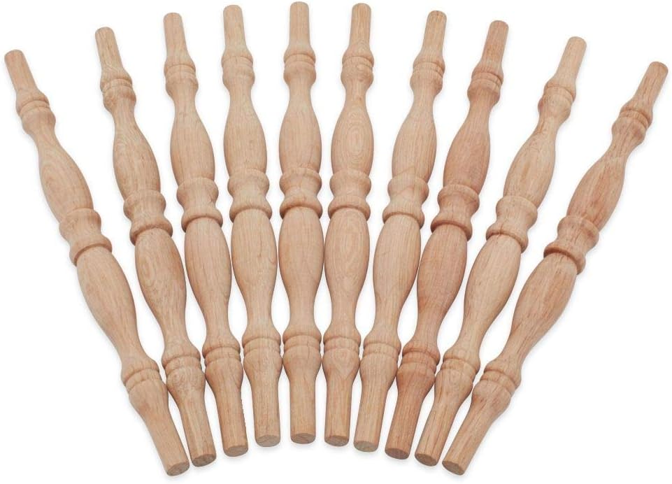 Wooden Oak Spindles 91/2 inch, for Woodworking Crafts and