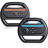 KUNSLUCK 2 Pack Steering Wheels for Nintendo Switch 2 (2025) - Racing Wheels Compatible with Switch 2 Joy-Con - Ergonomic Grip for Enhanced Mario Kart & Racing Game Experience