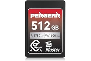 Pergear 512GB CFexpress 4.0 Type A Memory Card, Up to 1780MB/s Read Speed & 1600MB/s Write Speed for 4K 120P,8K for Sony Alph